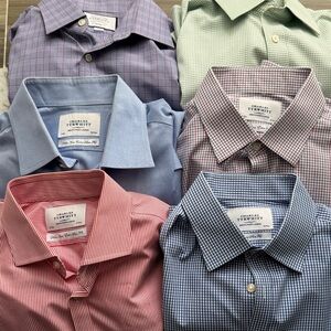 Charles Tyrwhitt Men's Dress Shirts in Blue, Red, and Green